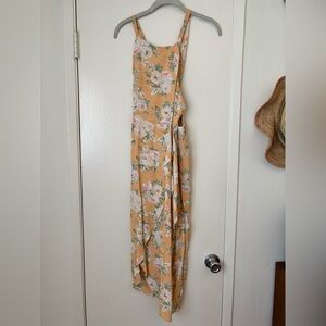 Privacy Please Yellow Floral Midi Dress